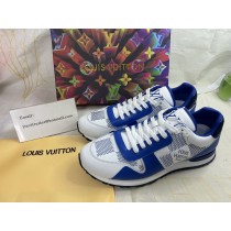 Louis Vuitton Run Away Sneaker Damier Calf Leather Blue