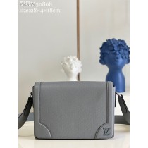 Louis Vuitton Taiga Leather Flap Messenger Gray M30808