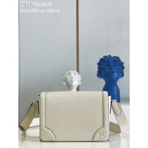 Louis Vuitton Taiga Leather Flap Messenger White