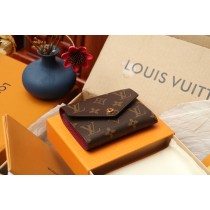 Louis Vuitton Victorine Monogram Wallet M41938 Brown Red