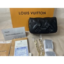 Louis Vuitton Wallet On Strap Bubblegram Black M81398
