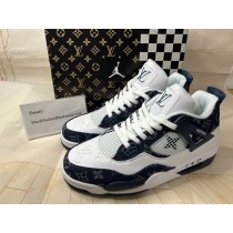 Louis Vuitton x Air Jordan 4 Retro Sneaker Navy Blue