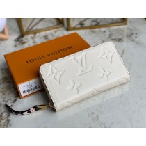 Louis Vuitton Zippy Wallet Monogram M80685 White