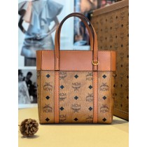 MCM Aren Top-Zip Shopper in Visetos Leather Mix