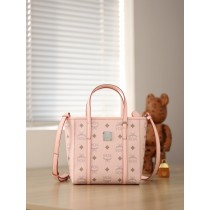 MCM M-Veritas Coated-Canvas Mini Bag Pink