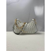 Michael Kors Matelassé Leather Bag White