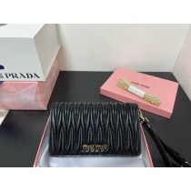 Miu Miu Matelassé Leather Clutch Black