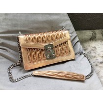 Miu Miu Matelassé Nappa Confidental Bag Gold