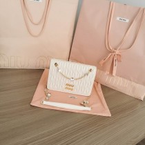 Miu Miu Matelassé Nappa Leather Mini-Bag 5BP065 White