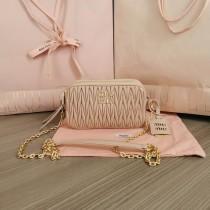 Miu Miu Matelassé Nappa Leather Mini-Bag Nude
