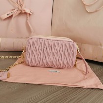 Miu Miu Matelassé Nappa Leather Mini-Bag Pink