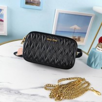 Miu Miu Matelasse Belt Bag Black