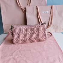 Miu Miu Nappa Crystal Mini Shoulder Bag Pink
