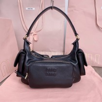 Miu Miu Nappa Leather Pocket Bag Black