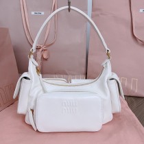 Miu Miu Nappa Leather Pocket Bag White