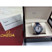 Omega Seamaster Planet Ocean 600m Watch 43.5mm Steel On Rubber Strap Blue