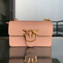 Pinko Logo Embossed Love Bag Pink