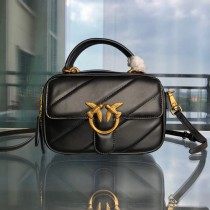 Pinko Love Square Quilt Bag Black