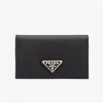 Prada 1mc122 Leather Credit Card Holder In Black