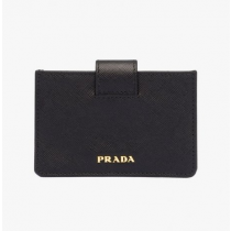 Prada 1mc211 Leather Credit Card Holder In Black