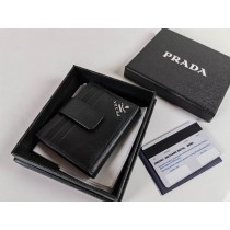 Prada Black Saffiano Leather Card Holder 2MC063