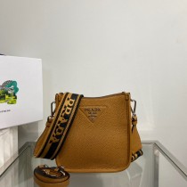 Prada Leather Mini Shoulder Bag Brown