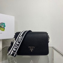 Prada Leather Shoulder Bag 1BD314 Black