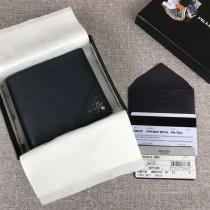 Prada Men Saffiano Leather Bifold Wallet Black