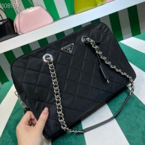 Prada Quilted Handbag BL0774 Nero Tessuto Black Impuntu