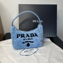 Prada Re-Edition 2000 Terry Mini Bag Farbic 1NE515 Blue