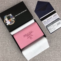 Prada Saffiano Leather Card Holder 1MC122 Pink