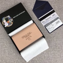 Prada Saffiano Leather Card Holder 1MC122 Powder Pink