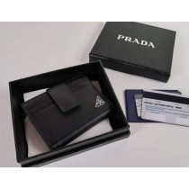 Prada Saffiano Leather Card Holder 2MC063 Black