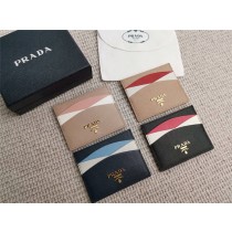 Prada Saffiano Leather Card Holder Colorblocked