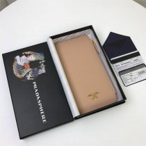 Prada Saffiano Leather Long Card Holder 1M1213 Khaki