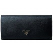 Prada Saffiano Leather Wallet Black