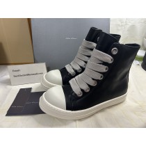 Rick Owens Porterville Jumbo Laced High-top Padded Sneakers Black
