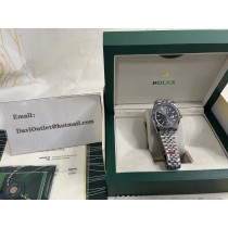 Rolex Datejust 41mm Men Oyster Watch Stainless Steel Bracelet Black Dial