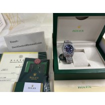 Rolex Datejust 41mm Watch Oyster Blue Roman Numeral Diamond Dial