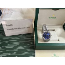 Rolex Day Date Watch 40mm Blue Diamond Dial Oyster Platinum