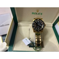 Rolex Submariner Men Watch Black Dial 18K Gold