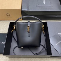 Saint Laurent Le 37 Mini In Shiny Leather Black