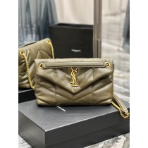 Saint Laurent Puffer Small Shoulder Bag Green