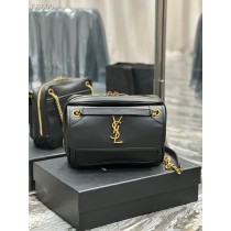 Saint Laurent Niki Camera Bag 26CM Smooth Lambskin Leather Black