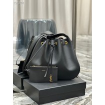 Saint Laurent Paris Vii Large Flat Hobo Bag Smooth Leather Black
