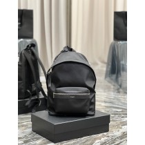 Saint Laurent Small City Backpack Smooth Leather Nylon Black