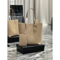 Saint Laurent Shopping Tote Bag 32.5CM N/s Supple Leather Apricot