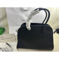 The Row Soft Margaux 12 Bag Black in Leather