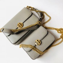 Tory Burch Chelsea Convertible Shoulder Bag Gray