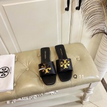 Tory Burch Leather Slide Black